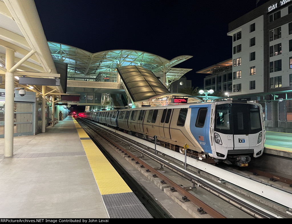 BART Train at Millbrae Station 